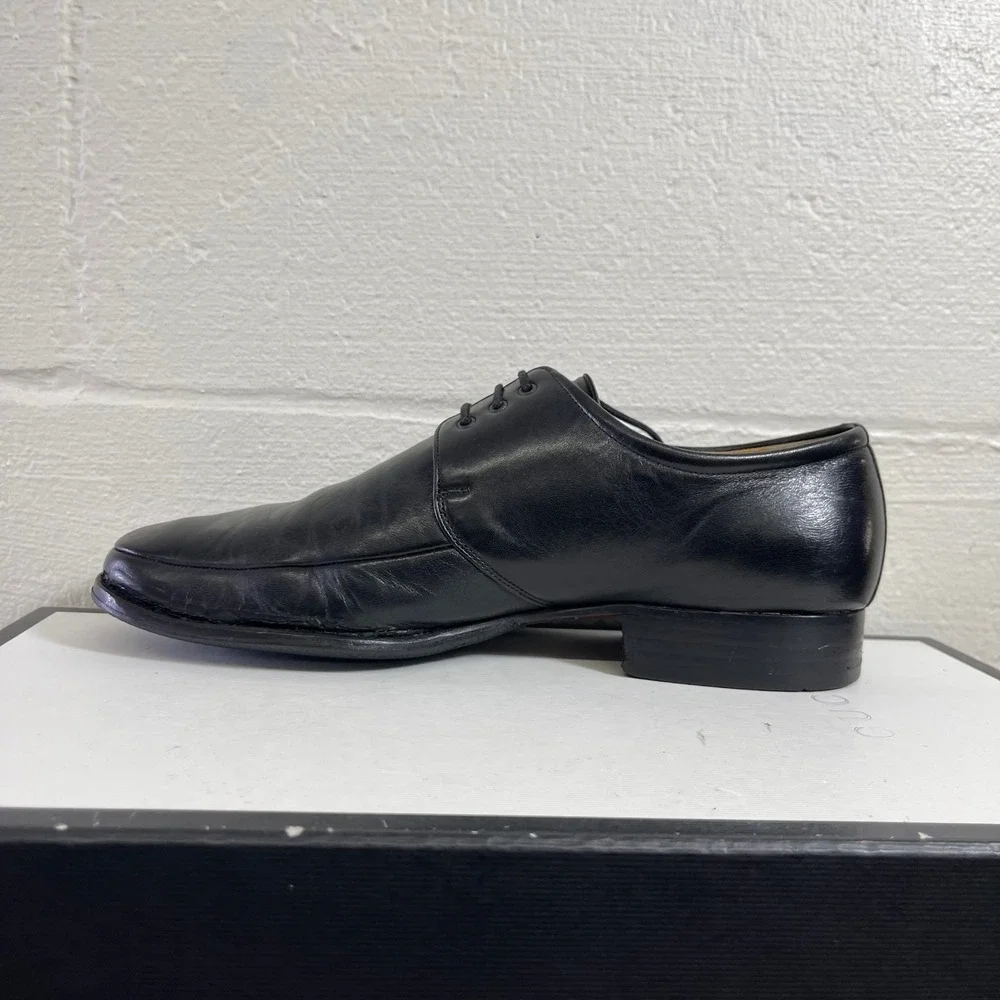Bally Brenzo-02 Black Leather Oxford Dress Shoes Lace up Men's US 7.5 D/6.5 EU